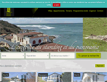 Tablet Screenshot of biarritzlittoralimmobilier.com
